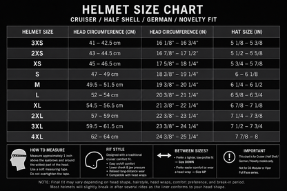 DOT Approved Daytona Motorcycle Half Face Helmet - Skull Cap Graphics for Men & Women, Scooters, ATVs, UTVs & Choppers - W/ Ignite Grey