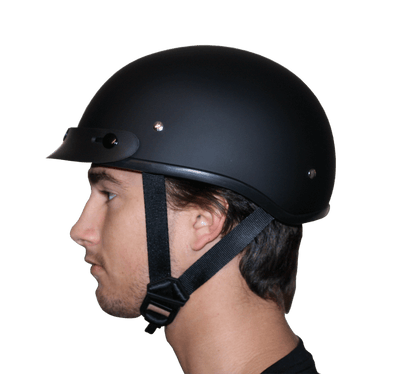 DOT Approved Daytona Motorcycle Half Face Helmet - Skull Cap Graphics for Men & Women, Scooters, ATVs, UTVs & Choppers - W/ Rockin' Reaper