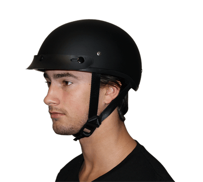 DOT Approved Daytona Motorcycle Half Face Helmet - Skull Cap Graphics for Men & Women, Scooters, ATVs, UTVs & Choppers - W/ Rockin' Reaper