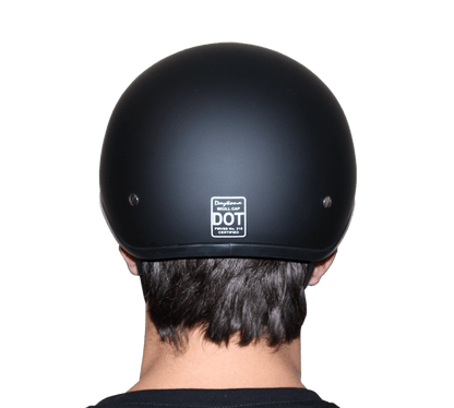 DOT Approved Daytona Motorcycle Half Face Helmet - Skull Cap Graphics for Men & Women, Scooters, ATVs, UTVs & Choppers - W/ Thunder